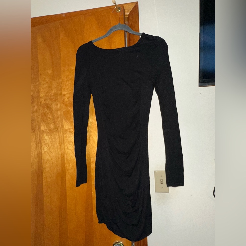 Long sleeve black dress